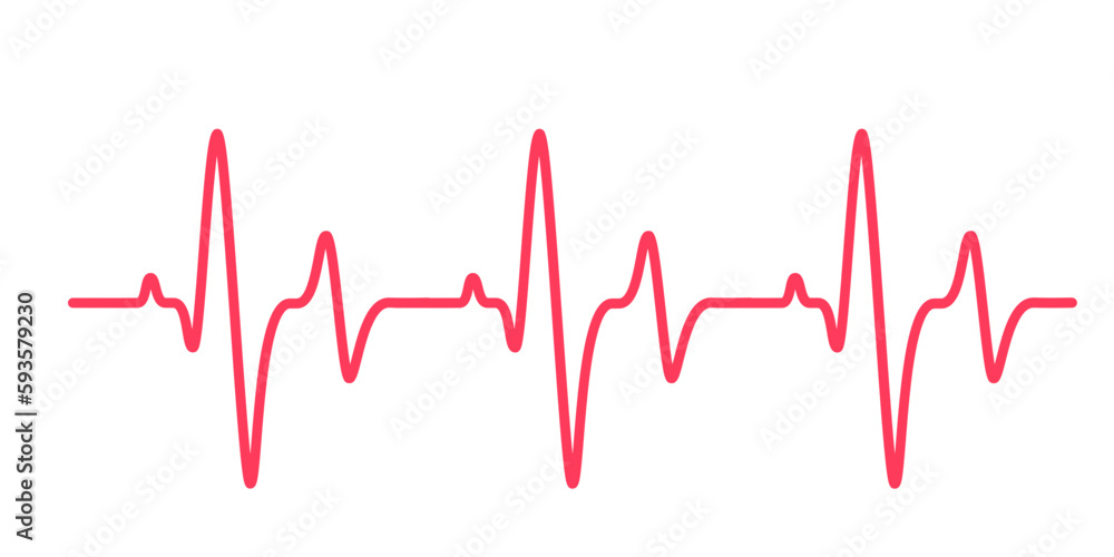 heart rhythm graph Checking your heartbeat for diagnosis - obrazy, fototapety, plakaty 