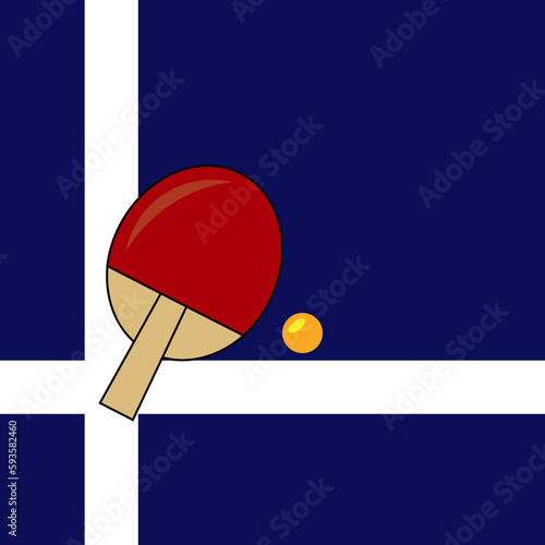ping pong racket and ball - world table tennis day