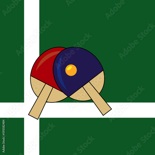 ping pong racket and ball - world table tennis day