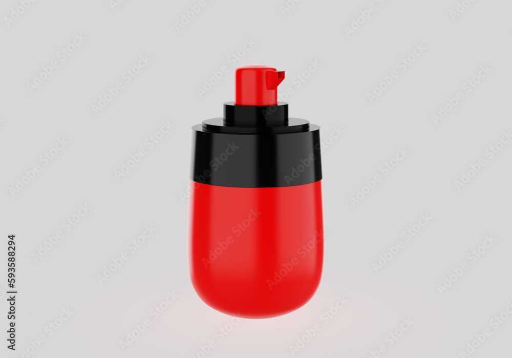 Realistic Cosmetic bottle can sprayer container. Dispenser for cream, soups, and other cosmetics With lid and without. Template For Mock up Your Design. 3D illustration Realistic Cosmetic bottle can sprayer container. Dispenser for cream, soups, and other cosmetics With lid and without. Template For Mock up Your Design. 3D illustration