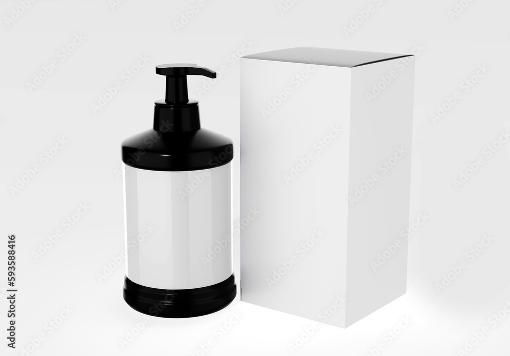Realistic Cosmetic bottle can sprayer container. Dispenser for cream, soups, and other cosmetics With lid and without. Template For Mock up Your Design. 3D illustration Realistic Cosmetic bottle can sprayer container. Dispenser for cream, soups, and other cosmetics With lid and without. Template For Mock up Your Design. 3D illustration