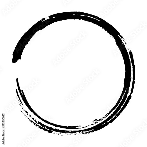 Enso Zen Circle Brush Vector Illustration	
