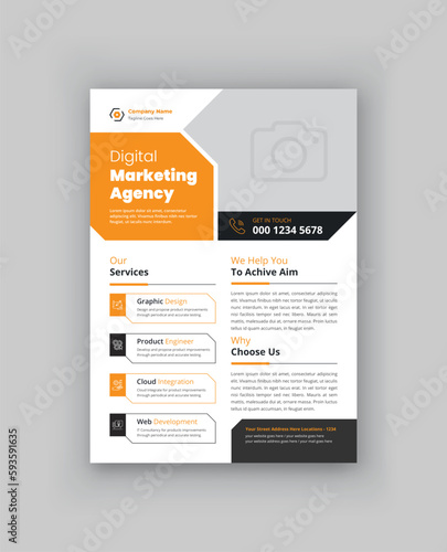 Corporate business brochure flyer design layout template A4, Template vector design for Magazine, Poster, Corporate Presentation, Portfolio, Flyer infographic, vector layout