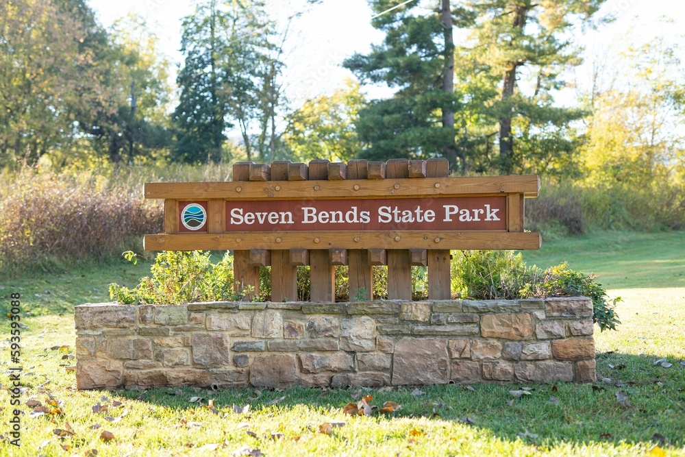 seven-bends-state-park-sign-stock-photo-adobe-stock
