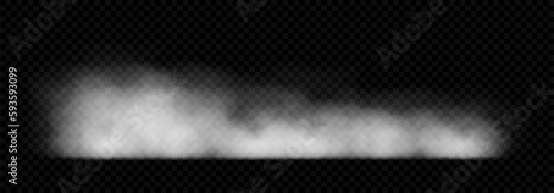 Vector cloud of smoke or fog. Fog or smoke isolated on transparent background.