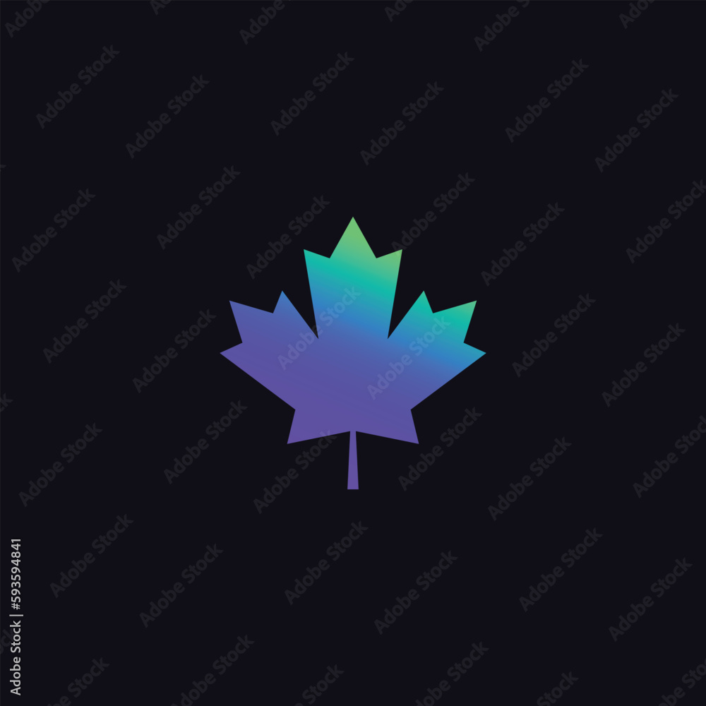 Fototapeta premium Colored and proportional plane leaf drawing. Vector