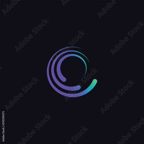 Symbol design consisting of interlocking colored rings. Vector