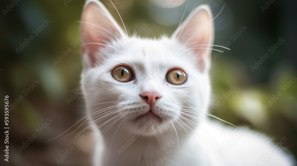 Closeup of a Very Cute and Adorable Little Cat in Nature. With Licensed Generative AI Technology Assistance. Closeup of a Very Cute and Adorable Little Cat in Nature. With Licensed Generative AI Technology Assistance.
