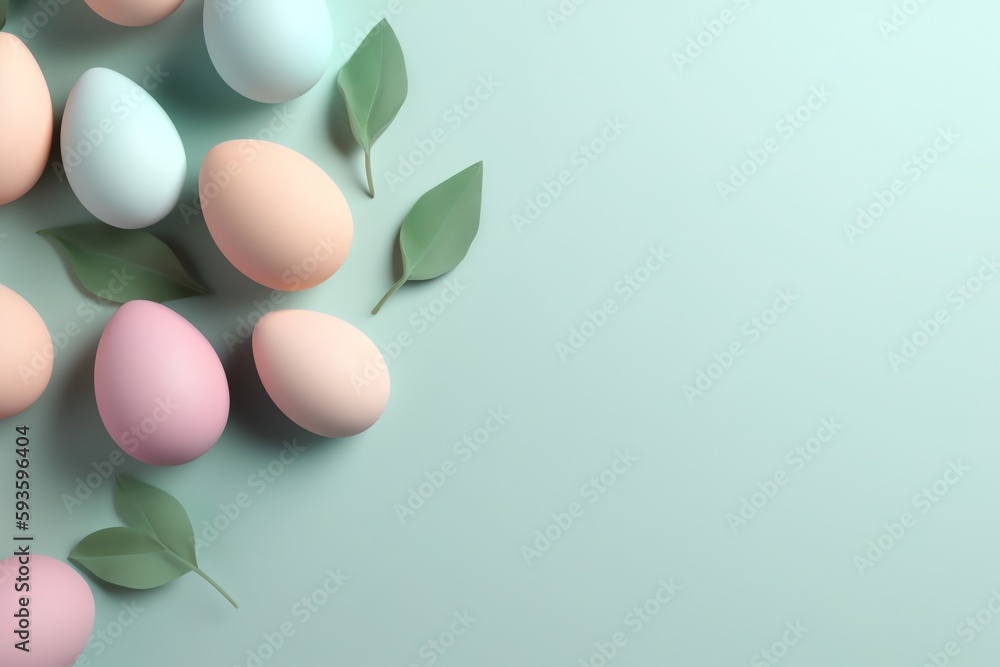 Minimalistic Easter egg background. Generative AI