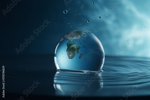 World Water Day concept. Save water  save life. Generative AI