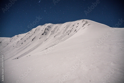 Obraz na płótnie Rebra peaks at night w salonie