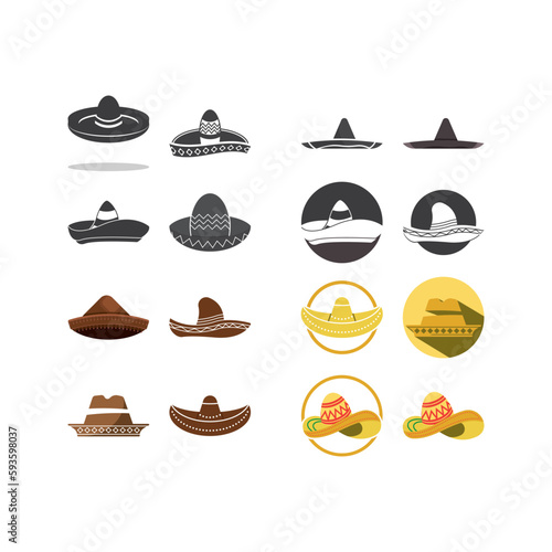 Simple hat vector design logo icon