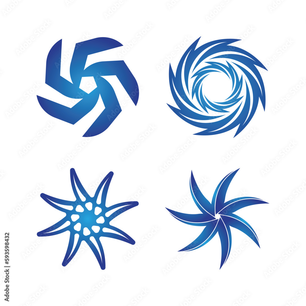 Naklejka premium Vortex vector illustration icon
