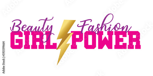 Beauty Fashion, girl power typography