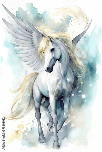 Majestic and Colorful Pegasus Takes Flight
