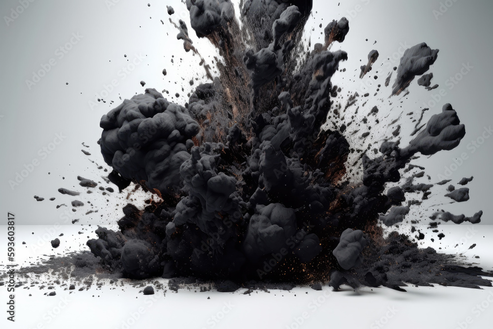 explosion in darken colors created with Generative AI technology explosion in darken colors created with Generative AI technology