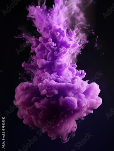 Spread of colored smoke background,created with Generative AI tecnology. © henvryfo