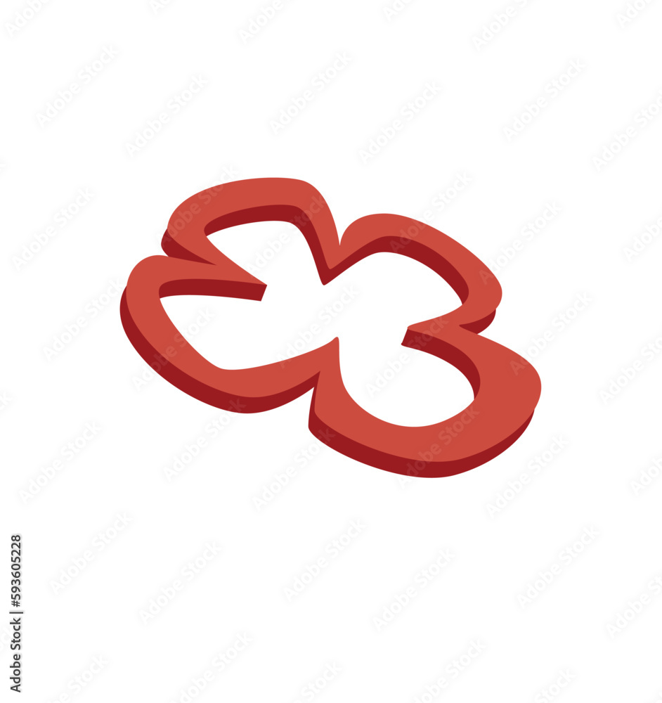 Fototapeta premium Concept Grill barbecue vegetable. This illustration depicts a flat, vector image of a piece of pepper, which is part of a larger concept of barbecue vegetables. Vector illustration.