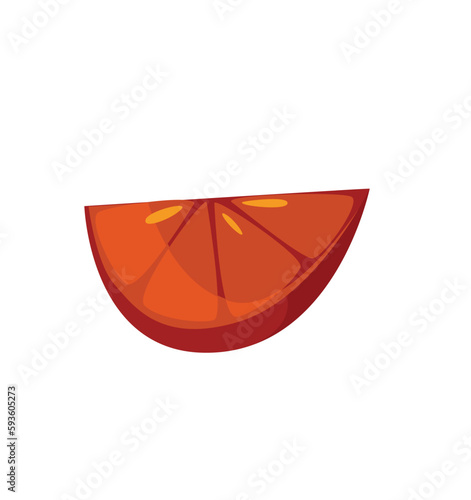 Concept Grill barbecue vegetable. This illustration depicts a flat, vector-style cartoon design of a piece of ripe, juicy tomato that has been grilled to perfection on barbecue. Vector illustration.