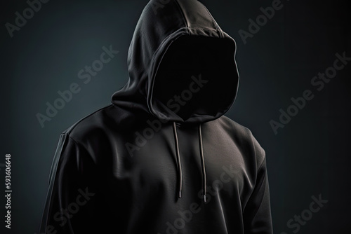hoodie on dark background created with Generative AI technology