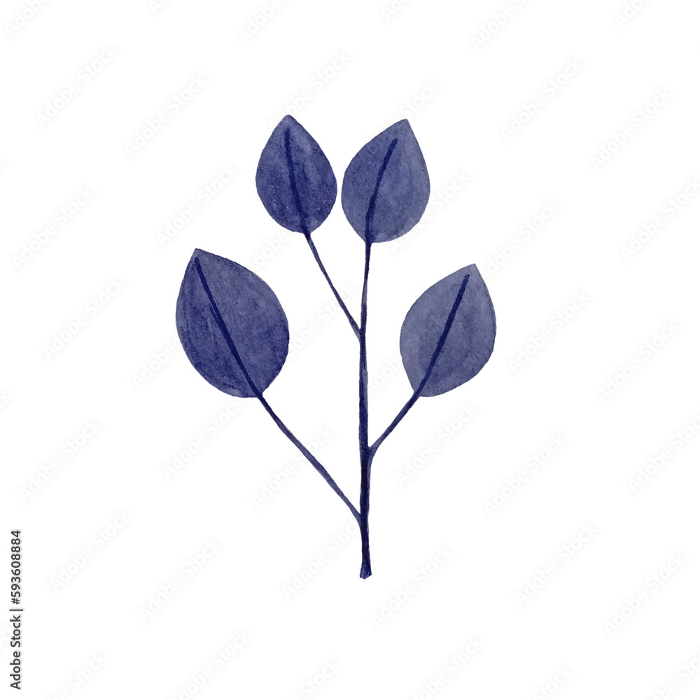 Watercolor designer elements set collection of purple, blue leaves, greenery art foliage natural leaves herbs in watercolor style. Decorative beauty elegant illustration for design Watercolor designer elements set collection of purple, blue leaves, greenery art foliage natural leaves herbs in watercolor style. Decorative beauty elegant illustration for design