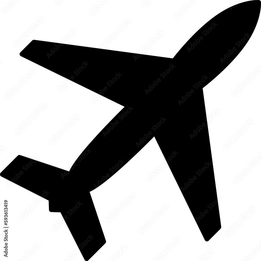 icon of an airplane vector - obrazy, fototapety, plakaty 