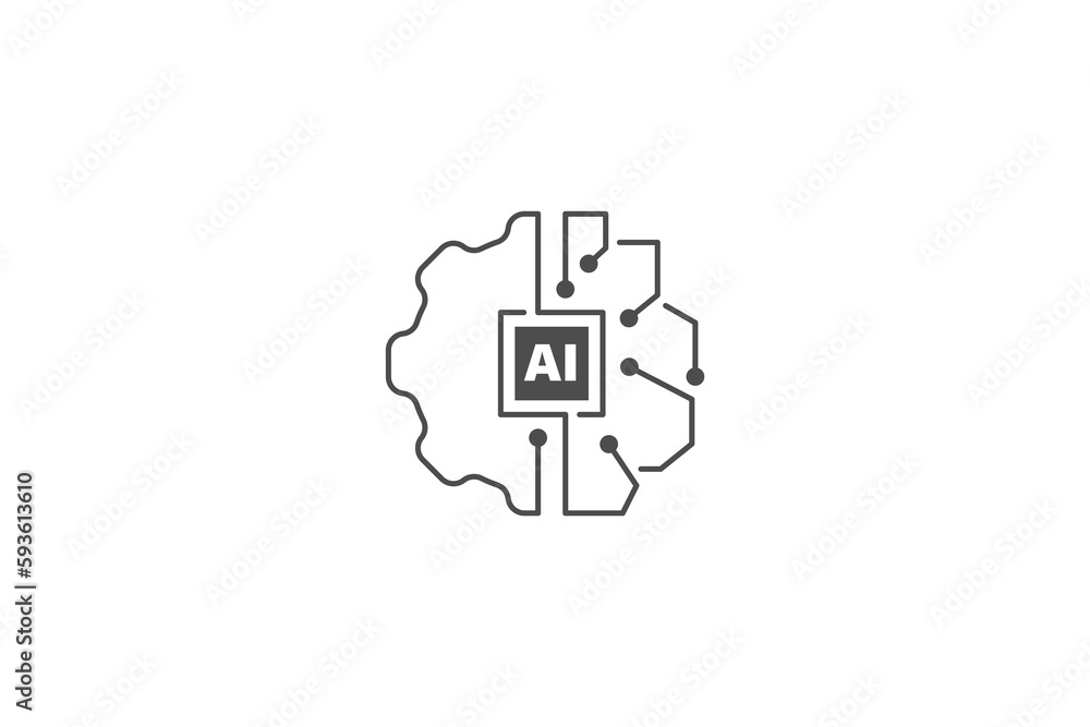 Artificial intelligence AI icon vector design Artificial intelligence AI icon vector design