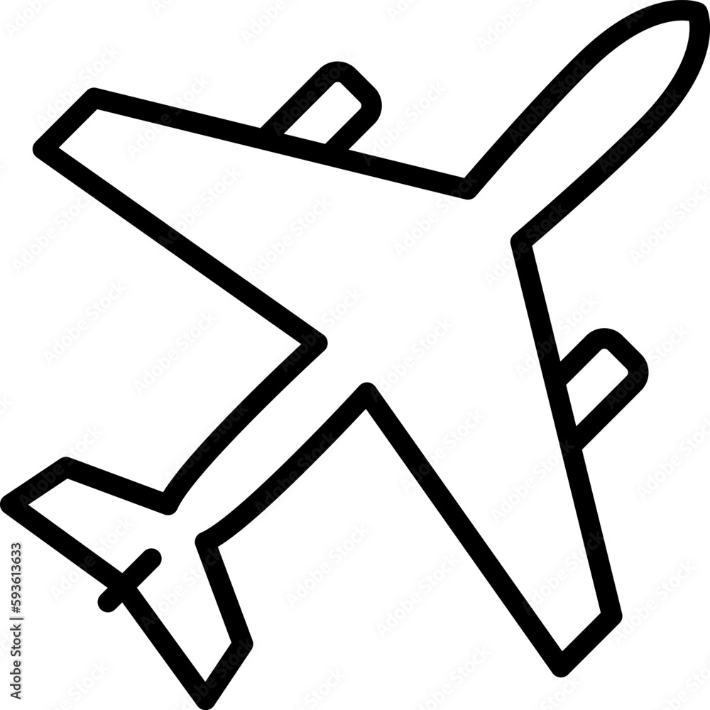 icon of an airplane vector icon of an airplane vector