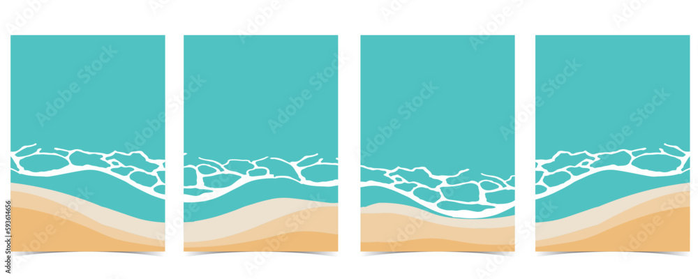 Beach background with sea and sky in the daytime with pastel color
