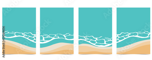 Beach background with sea and sky in the daytime with pastel color