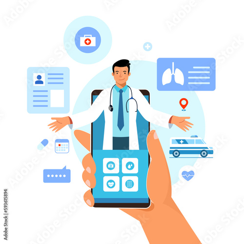 Doctor online service on internet