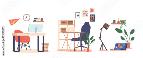 Designer's Workplace, Creative Place Complete With Large Computer Screen, Drawing Tablet, Sketches, Color Swatches