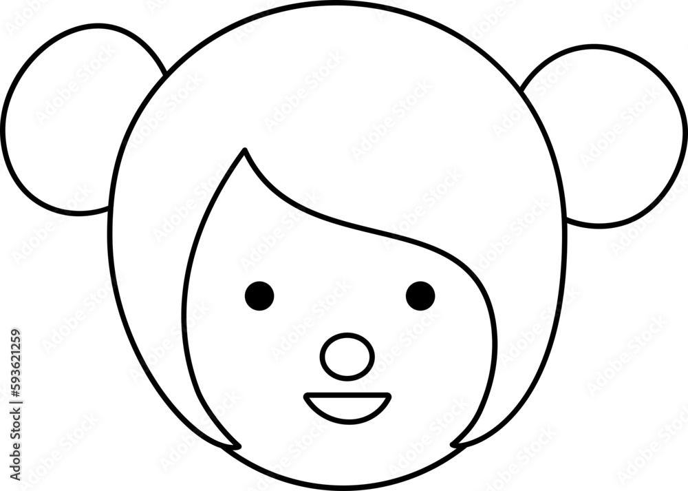 Cute Girl Black Line Style Coloring Drawing Avatar
Cute Girl Black Line Style Coloring Drawing Avatar