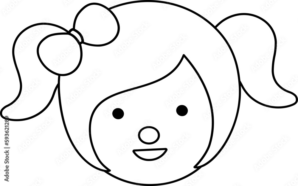 Cute Girl Black Line Style Coloring Drawing Avatar
Cute Girl Black Line Style Coloring Drawing Avatar