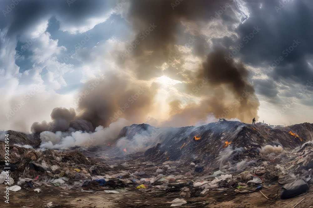 burning trash pile, generative ai burning trash pile, generative ai