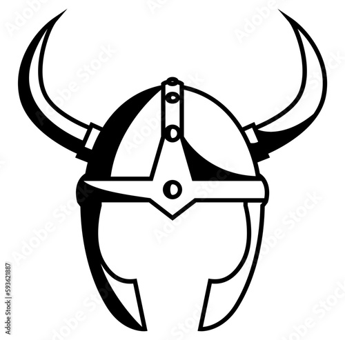 viking helmet isolated photo