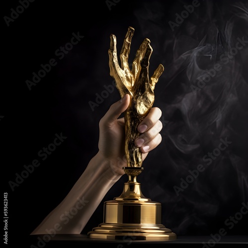 golden trophy, symbolizing the dedication and determination it takes to realize one's dreams