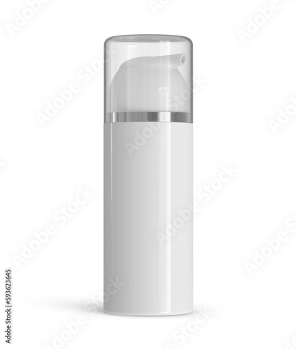 Blank Airless Pump Container Cosmetic Dispenser Bottles 3D-Rendering