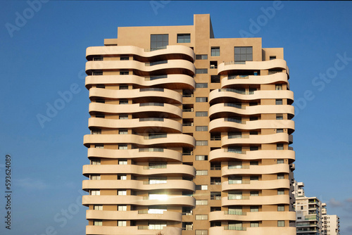 View of modern residential buildings in Casablanca in a summer day. Morocco.