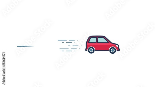 Fast car vector style animation