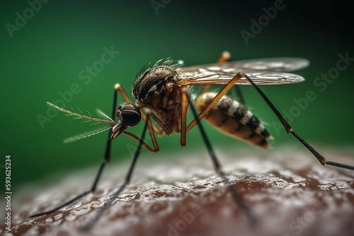 mosquito on human skin © Paulius