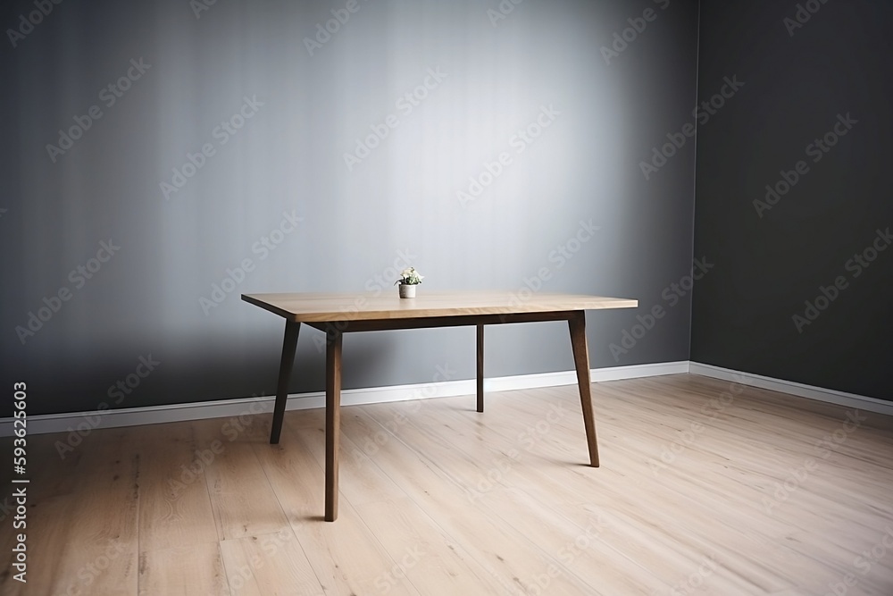 Fototapeta premium Empty Table in an Empty Room for Product Editing