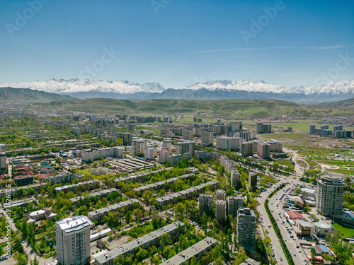 Aerial view of Bishkek city Kyrgyzstan © Collab Media