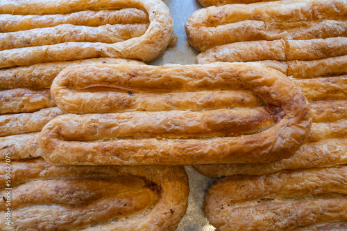 Canvas Print Traditional Turkish Cuisine Pastries (Kol böreği, Su Boregi, Sigara Boregi, Rulo