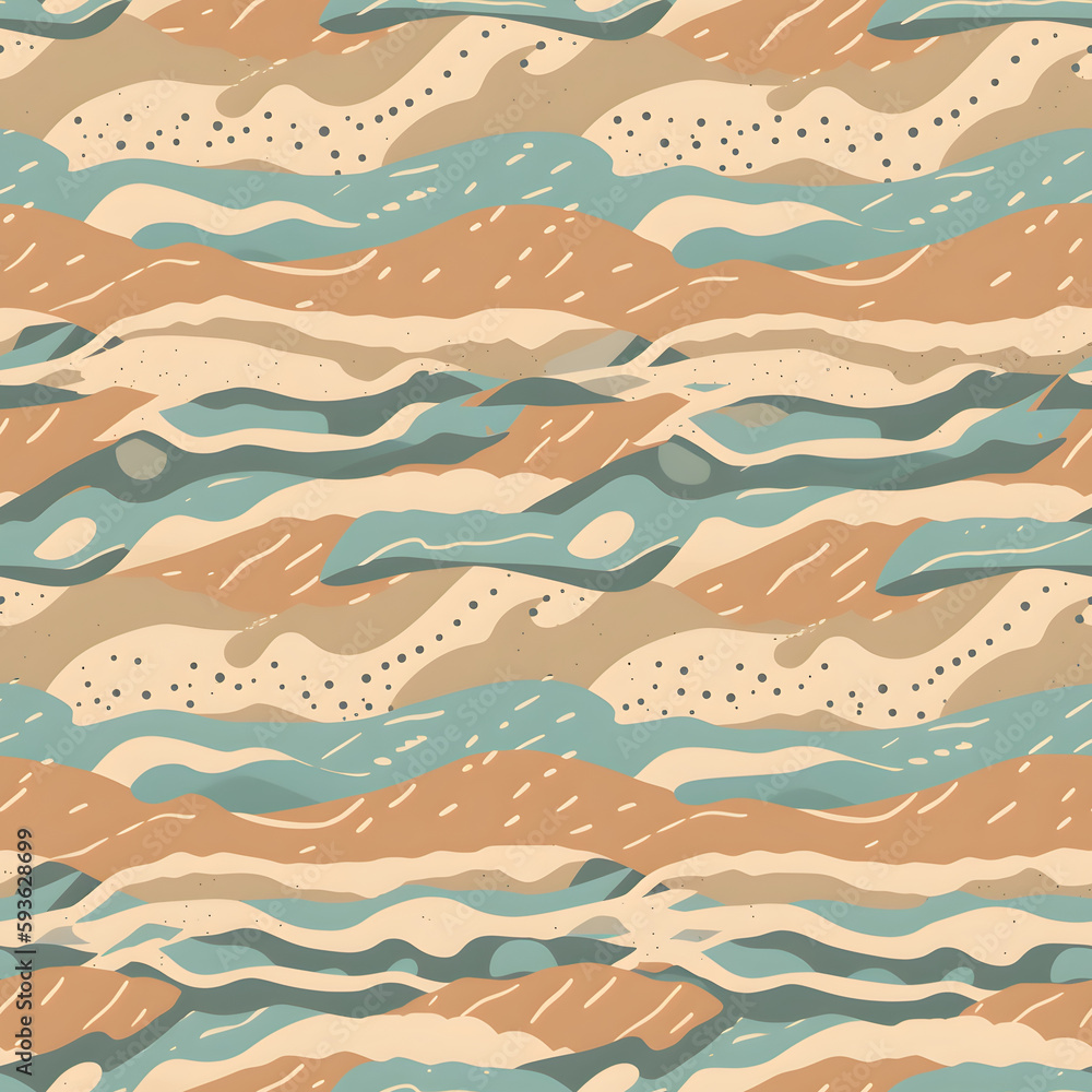 Seamless Sand / Beach Pattern - Generative AI Seamless Sand / Beach Pattern - Generative AI