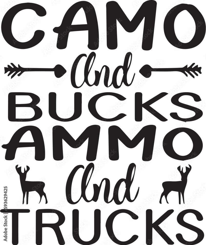 Camo and bucks ammo and trucks SVG