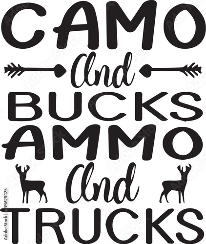 Camo and bucks ammo and trucks SVG
