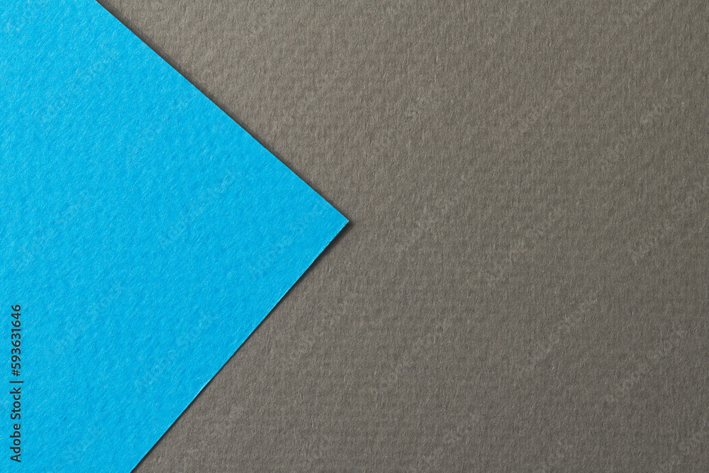 Rough kraft paper background, paper texture black blue colors. Mockup with copy space for text