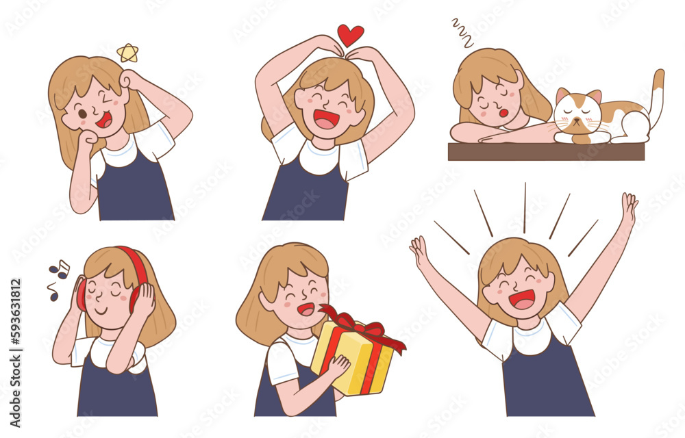Cartoon vector illustration emotion face of human. Facial expression of human for game Cartoon vector illustration emotion face of human. Facial expression of human for game
