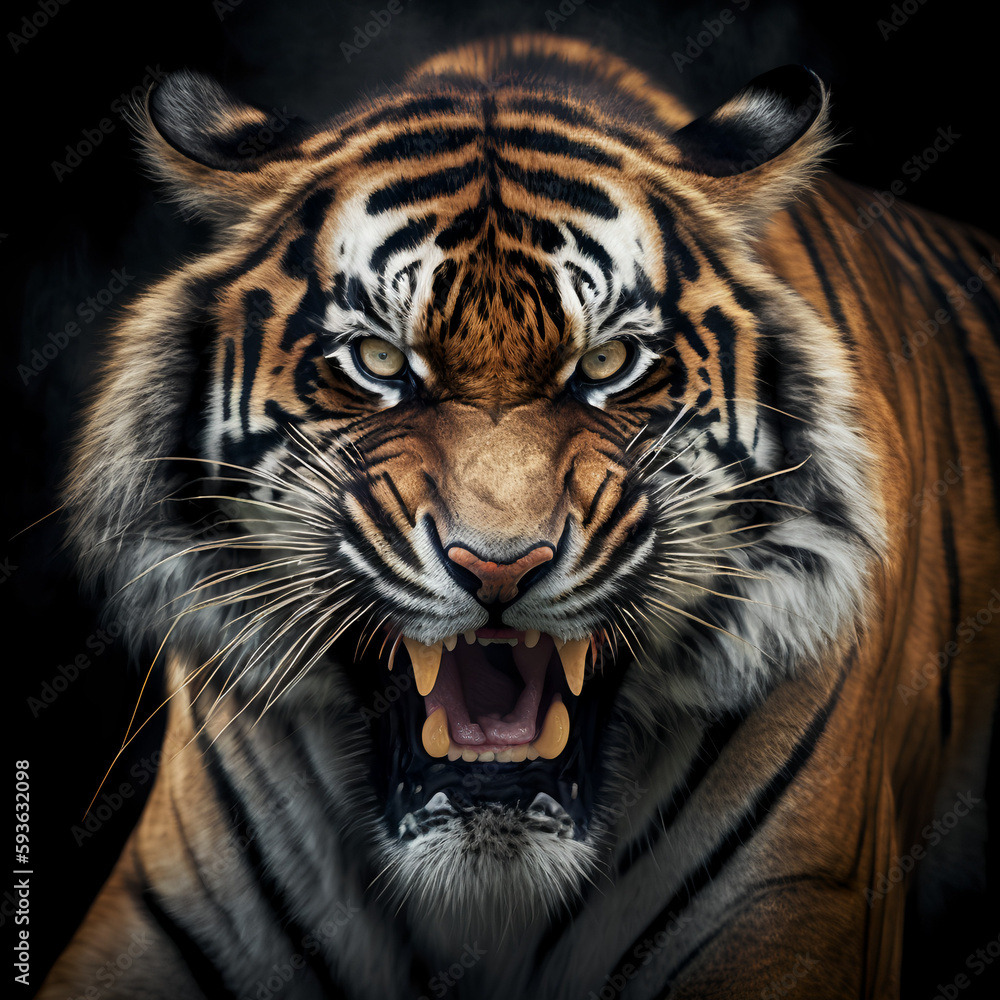 portrait of a tiger portrait of a tiger